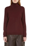 Max Mara Relaxed Fit Burgundy Cashmere Blend Sweater In Wine Coloured