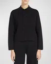 Max Mara Kiota Button-down Viscose Knit Jacket In Black