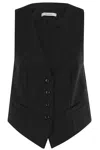 Max Mara Jersey Vest In Black