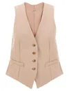 Max Mara Sleeveless V-neck Vest With Adjustable Back Strap
