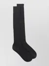 Max Mara Knee-high Ribbed Socks Collection In Blue