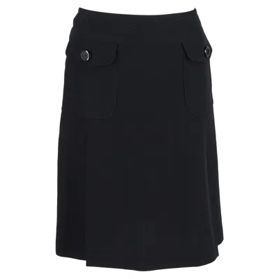 Max Mara Knee Length Skirt In Black Polyester