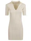 Max Mara Knee-length V-neck Dress In Neutral