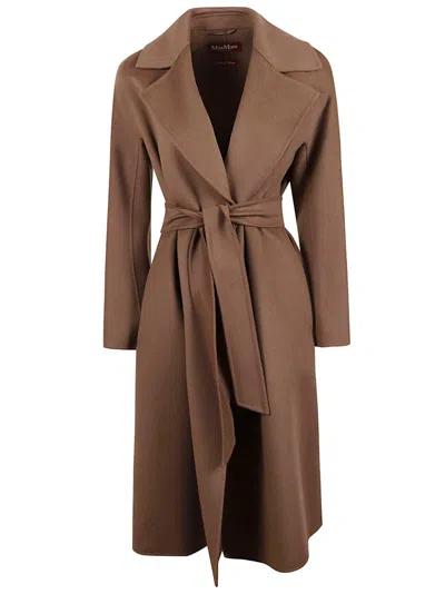 MAX MARA MAX MARA KNEE-LENGTH WOOL COAT WITH BELTED WAIST