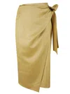 Max Mara Knee-length Wrap Skirt In Gold