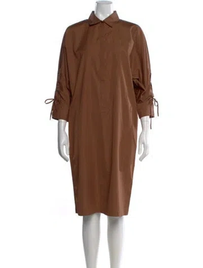 Pre-owned Max Mara Knee-length Dress In Brown