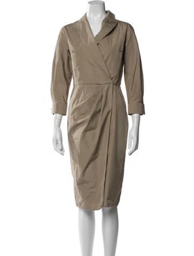 Pre-owned Max Mara Knee-length Dress In Neutral