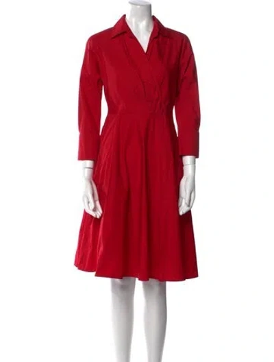 Pre-owned Max Mara Knee-length Dress In Red