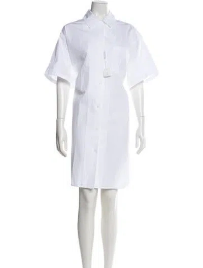 Pre-owned Max Mara Knee-length Dress In White