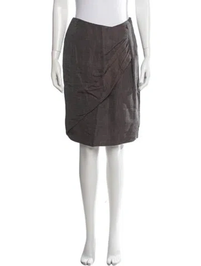 Pre-owned Max Mara Knee-length Skirt In Gray