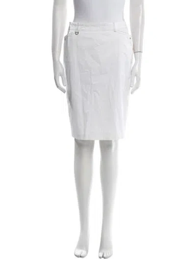 Pre-owned Max Mara Knee-length Skirt In White