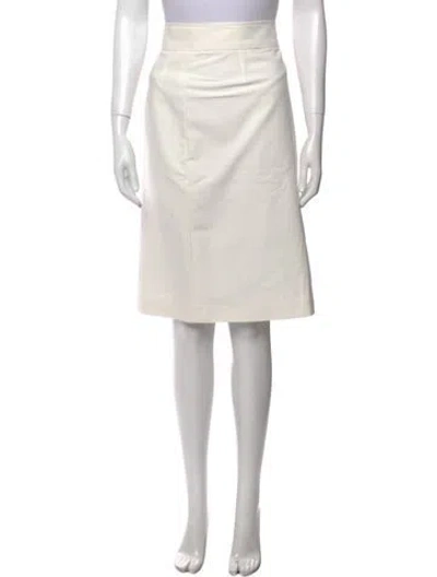 Pre-owned Max Mara Knee-length Skirt In White