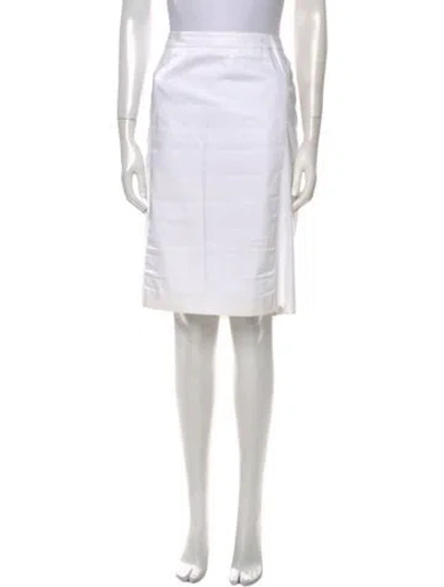 Pre-owned Max Mara Knee-length Skirt In White