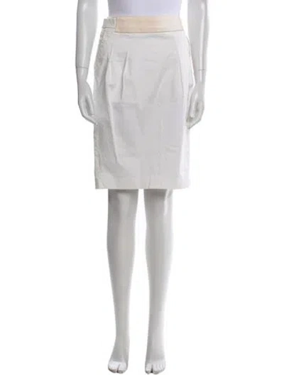 Pre-owned Max Mara Knee-length Skirt In White