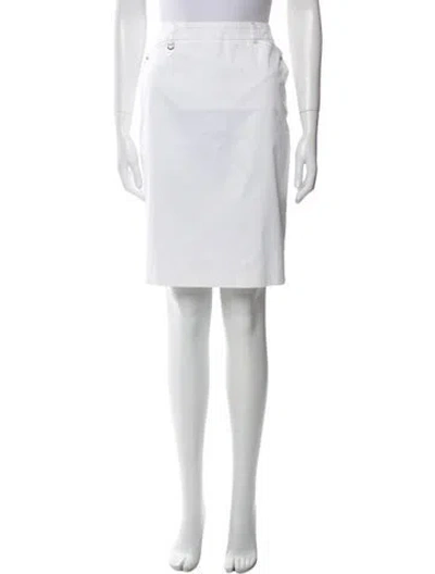 Pre-owned Max Mara Knee-length Skirt In White