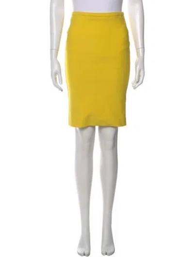 Pre-owned Max Mara Knee-length Skirt In Yellow