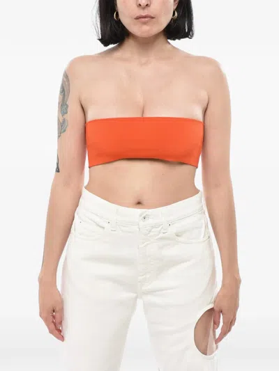 Max Mara Knit Bandeau Top In Orange