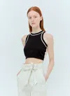 Max Mara Knit Crop Top In Black