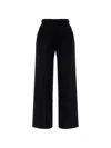 Max Mara Knit Drawstring Wide Trousers In Black