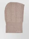 Max Mara Knit Hat Beanie Cable Pattern Ribbed Hem