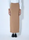 Max Mara Viscose Crepe Skirt In Beige