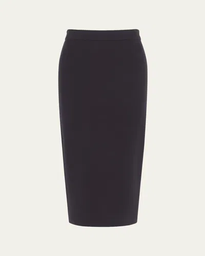 Max Mara Knit Midi Pencil Skirt In Brown