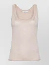 Max Mara Knit Racerback Tank Top In Neutral