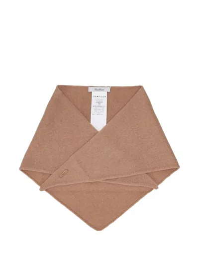 Max Mara Knit Scarf In Brown