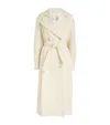 Max Mara Knit-sleeve Trench Coat In Beige