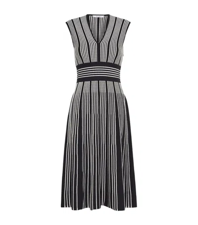 Max Mara Mainile Mxmagreste Striped Knitted Dress In Black