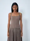 Max Mara Hazelnut-colored Top In Wool And Cashmere Blend In Brown