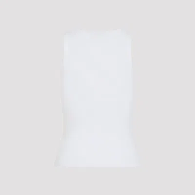 Max Mara Knit Tank Top In White