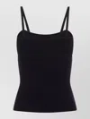 Max Mara Mxmepica Top Fitted Silhouette Spaghetti Straps In Black
