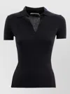 Max Mara Maxmara Mxmalbero Ribbed Wool Polo Shirt In Black