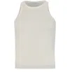 Max Mara Cotton Crew Neck Top With Ribbed Texture In White