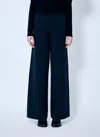 Max Mara Women Knit Wide Leg Pants In Navy