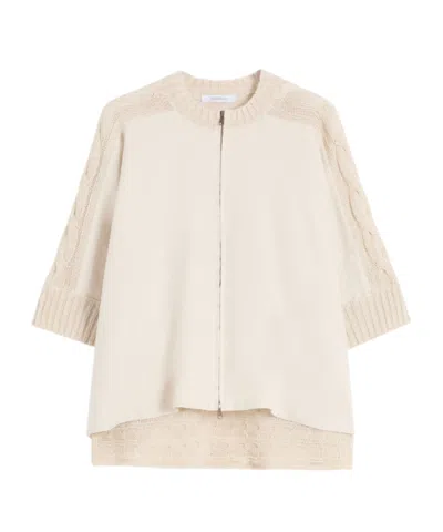 Max Mara Knitted Cardigan In Brown