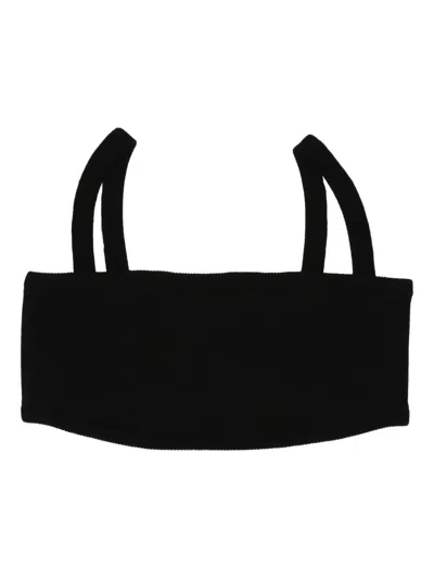 Max Mara Knitted Cashmere Bandeau In Black