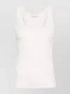 Max Mara Knitted Cashmere Tank Top With Racerback In White