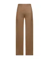 Max Mara Knitted Fine Wool Trousers In Brown