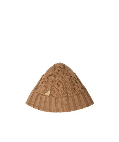 Max Mara Knitted Fisherman's Hat In Metallic