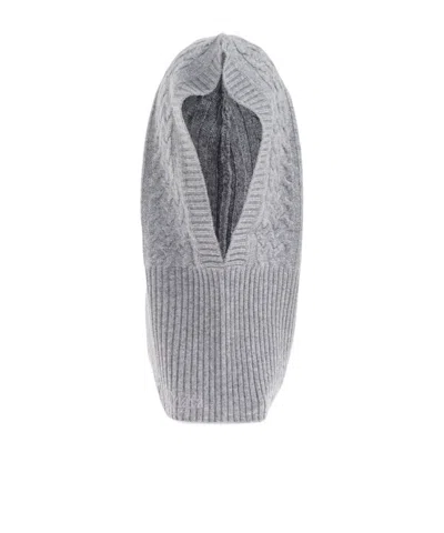 Max Mara Knitted Hat In Gray