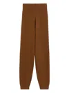 Max Mara Knitted High-waisted Trousers In Brown