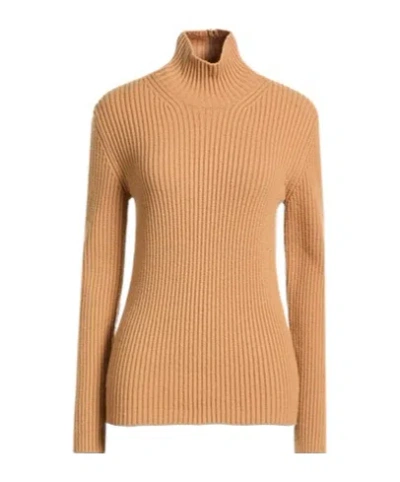 Max Mara Knitted High-neck Sweater In Nude
