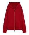 Max Mara Knitted Hooded Sweatshirt In Red