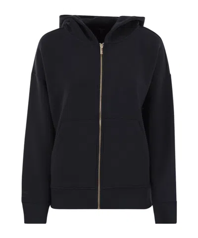 Max Mara Knitted Hoodie In Black