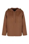 Max Mara Mina Wool And Silk Mix Jacket In Brown