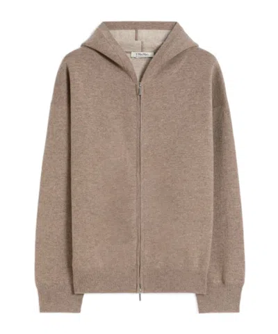 Max Mara Knitted Hoodie In Neutral