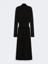 Max Mara Knitted-insert Dress In Black