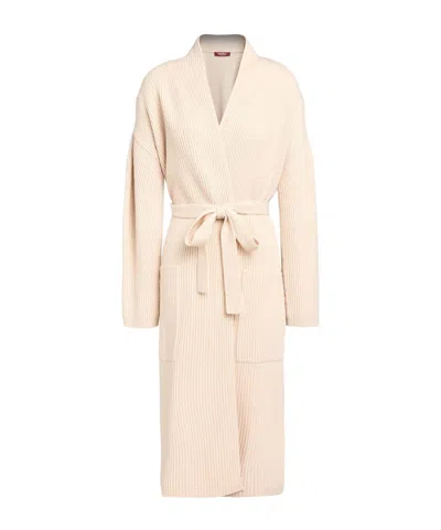 Max Mara Knitted Long Sleeve Cardigan In Orange
